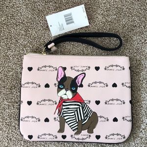 Betsey Johnson frenchie wristlet/clutch